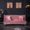 SPOUR Stretch-Samt-Sofabezug, Plüsch-Futon-Bezug, armloser Sofabezug, 2-Sitzer-Couchbezug mit elastischem Boden, Dicker, weicher Sofa-Bettbezug-Rosa S