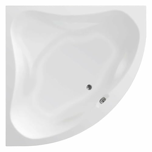 DUNAJ Eckbadewanne 150x150x48cm, ohne Füße, weiss