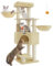 Feandrea Arbre à Chat Grand et Stable avec Tapis Chaud, Auto-toiletteurs, Poteaux à Griffer, Niche, Hamacs, Plateformes, Corde en Sisal, 50 x 50 x 160 cm, Beige Sable et Beige PCT003Y01