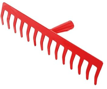 Heurechen Laubrechen Fächerbesen Rechen Rasenrechen Gartenrechen, Laubbesen, Gartenwerkzeug, Gartengeräte Laub Besen Harke für Garten, Beet, Rasen, Gartenharke ohne Stiel (18 Zähne)