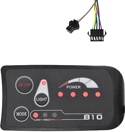 yomoe S810 E-Bike-Messgerät, LED-Anzeige, IP65, 36 V, UART für Elektrofahrräder, SM, 5 + 2-polig