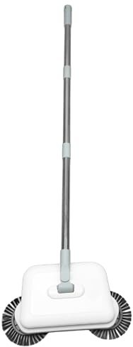 Hand Push Sweeper, Floor Sweeper Manual with Adjustable Long Handle, Foldable Sweeping Mopping Machine for Home Kitchen