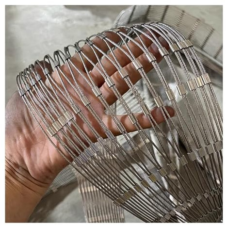 LXBAMKEA Malla De Cuerda De Acero Inoxidable Flexible, Malla De Cable para Barandilla De Cable, Protección contra Caídas para Escaleras De Jardín, Balcones, Granjas, Cerca(Customize: 2 MM,20 CM)