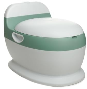 THERMOBABY - Mini Toilettes Enfants - Pot pour Bébé avec Bruit de Chasse d'Eau - Mini WC Enfant Effet Sonore - Pot dApprentissage de la Propreté - Piles incluses - 18+ mois