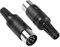 TECHZOCO Conector Audio DIN 8 Pines, Conector Midi 8 Pin, Adaptador Macho DIN de 8 Pines, Compatible con Bang & Olufsen B&O, PowerLink, BeoLab 3, Ordenador, Sonido, Negro, 1 Unidad