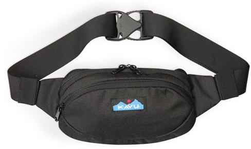KAVU Spectator Belt Bag Polyester Hip Fanny Pack, Raven, One Size, Spectator