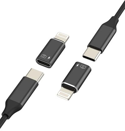 OTG-Audio-Adapter USB C Buchse auf Lightning-Stecker (2er-Pack) für Apple iPhone14, Klinke, Datenkabel, Kopfhörer, Kamera