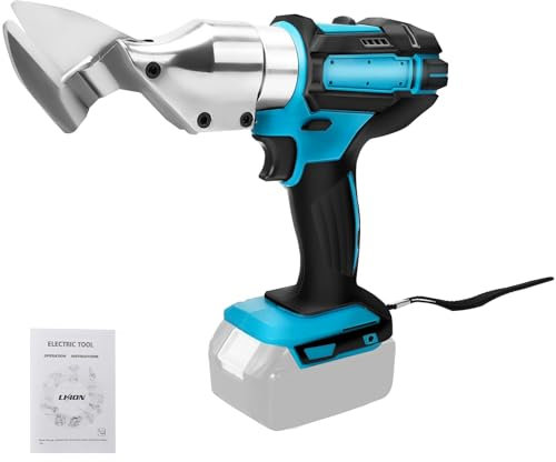 Akku Blechschere Elektrisch Bürstenlose mit 360° Drehkopf Kompatibel mit Makita 18V für Metalle, Teppiche, Stoff & Leder (Ohne Akku)