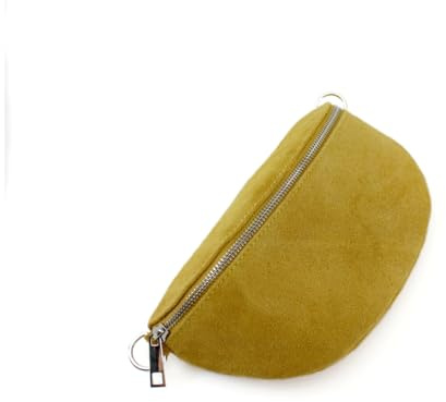 Ladies Girls Fashion Suede Effect Leather Bum/Waist Bag, Women's Sling Bag (Yellow)