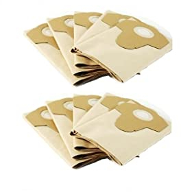 Parkside PNTS 1300 BK 38026 906-05 - Bolsas de aspiradora (10 unidades, 20 L, para limpieza en seco y húmedo), color marrón