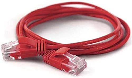 wantecWire Extra dünnes Patchkabel CAT.6 UTP, Länge 2 m, rot