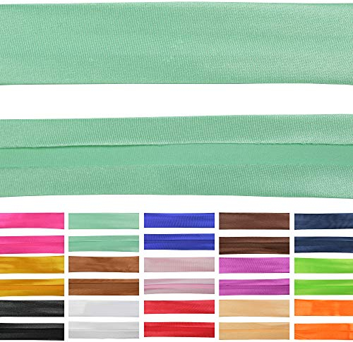 Roban Fashion 10m Satin Schrägband zum Nähen gefalzt 20mm breit Mint