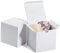 HOUSE DAY 50Pcs Coffrets Cadeaux Boîtes à cadeaux en papier avec couvercles pour cadeaux, artisanat, Boîtes d'emballage de petit gâteau Boîtes faciles à assembler 10x10x10cm Blanc