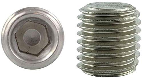 10 Stück - M 5x4 - Gewindestifte Edelstahl A2 Madenschrauben Wurmschrauben m. Kegelkuppe DIN 913 ISO 4026 5 mm DewTec