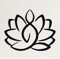 Metall-Wand-Dekor, Lotus-Blumen-Kunst, Home Decor Yoga-Schild, böhmische Kunstwerke (45 x 37 cm)