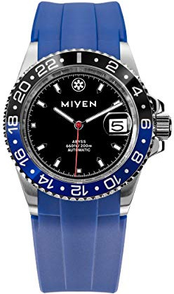 MIYEN MUNICH Abyss Automatik Uhr Herren - Miyota Präzisionslaufwerk Saphirglas & Datumsfunktion – Silber Uhr Herren