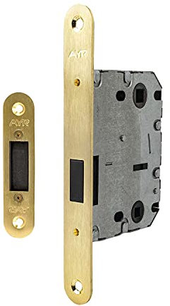 AYR Picaporte magnético unificado 819. Acabado latonado, 17 × 10 × 2,5 cm