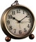 SWHONG Leise, Nicht tickende römische Retro-Bronze-Tischuhr, Metall-Wanduhr für Wohnzimmer, Schlafzimmer, Büro, 13 * 15cm