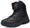 IYVW 523 A Voller Lederner Kampfstiefel mit Reißverschluss Militär Bundeswehr Wandern Taktischer Stiefel Schwarz 46EU