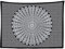 Ulticool - Mandala Noir Blanc Hippie Bohemian - Tapisserie murale - 200x150 cm - Grande tapisserie – Poster – Habillage – Toile - Peinture - Tapestry pour fenêtre de lit, mur ou plafond