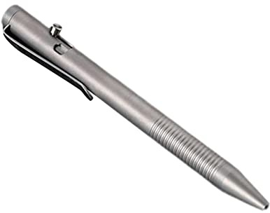 Luxuriöser Action Pen Titanlegierung kompatibler 0,5-mm-Kugelschreiber mit feiner Spitze für den täglichen professionellen Gebrauch, Bereift