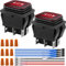 Xiatiaosann Schalter 12V Wippschalter Kippschalter Polaritätsumkehrschalter 10A Motorsteuerung 6 Pin 3 Position ON/Off/ON DPDT Auto Auto Boot Knopf mit Draht, 2 Stück