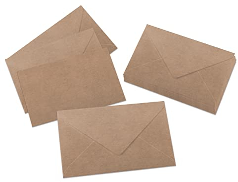 SIGEL DU700 Briefumschläge braun, gummiert, C6, 24 Stück, Kraftpapier, aus nachhaltigem Papier
