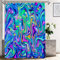 Shrahala Bunter Abstrakter Neon-Duschvorhang, Heller Neon-Marmor, Badezimmer-Dekor, Polyesterfaser, wasserdicht, mit Kunststoffringen für Duschkabine, Badewannen, 182,9 x 152,4 cm
