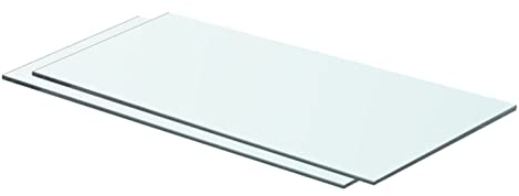 ZEYUAN Estantes 2 Unidades, Baldas De Pared, Estantería Pared, Estantería Libros, Baldas Cocina, Panel de Vidrio Transparente 60x25 cm