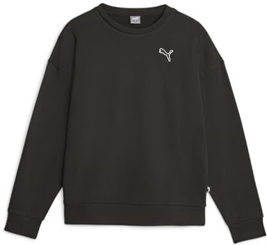 PUMA Better Essentials Crew FL Sudor, Mujer, Negro Black, XL