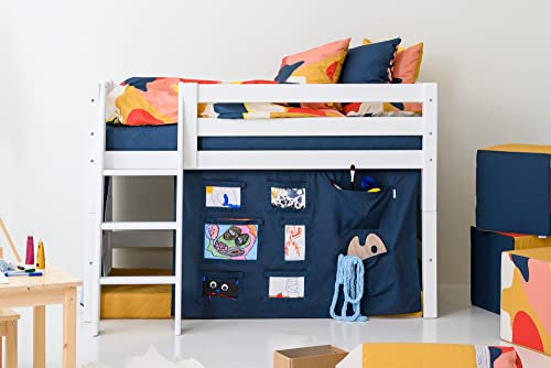 Hoppekids Creator Orion Blue Halbhochbettvorhang (70x160cm) inkl. Draht-Set und Haken Für Kinderzimmer