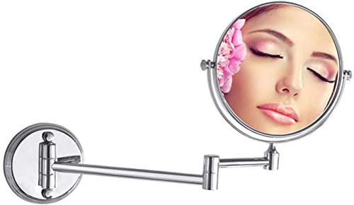 ATAAY Miroir Mural, nettoyant et Lumineux avec grossissement 3 Fois, Rotation à 360°, Miroir de Salle de Bain Rond, Miroir de Rasage, Miroir de Maquillage/Habillage