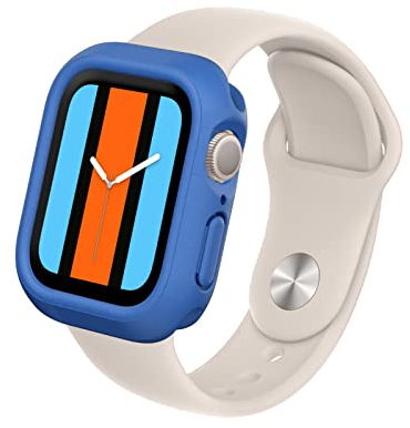 RHINOSHIELD Bumper Case Compatible with Apple Watch Series 9/8 / 7 [41mm] | Slim Protective Cover - Lightweight, Shock Absorbent and Non-Slip - Cobalt Blue
