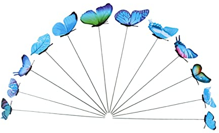 Garneck 12-Teiliges Set hochzeitsdeko künstlich Wiesendekor Stock Garten Schmetterling grüne Pflanzen schmücken Kolben