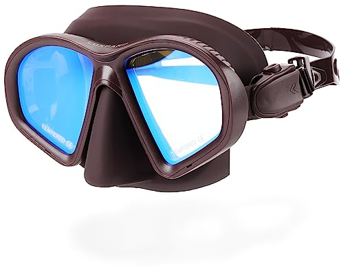 LUXPARD Tauchmaske, Taucherbrille zum Tauchen, Schnorcheln und Freitauchen. Anti-Fog Anti-Leck Geringes Volumen Tauchmaske mit UV-beschichteten Gläsern, Tauchausrüstung für Erwachsene (Braunes)