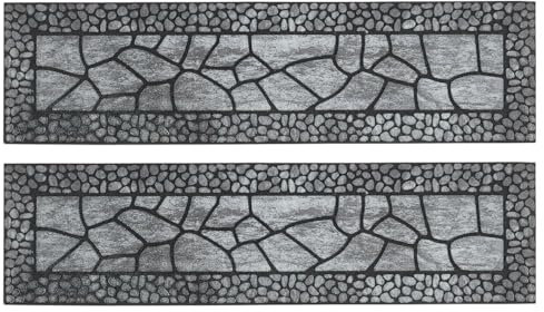 andiamo Stufenmatte La Taviata 2er Set 24 x 90 cm aus Weichkautschuk rutschhemmender Treppenschutz pflegeleicht witterungsbeständig grau