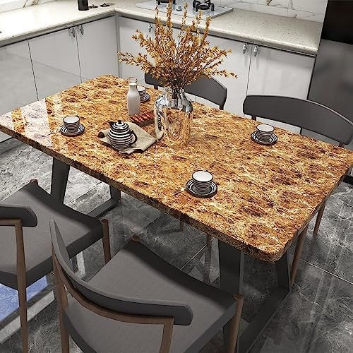 JOLIHOME Braun Glänzend Marmor Look Selbstklebende Tapete Kleberückseite Plastik Vinyl-Folie Wasserdicht Glitzer Abziehen und Aufkleben Kontaktpapier Wandaufkleber für Küche Badezimmer 40x500cm