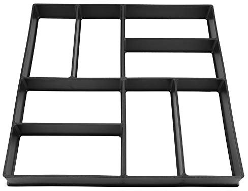 HEEPDD Reutilizable Pavimento Pavimento Molde de Hormigón para Jardín Césped Camino Elegante Patrón Geométrico Ideal para Jardines Calles Balcones PP Negro