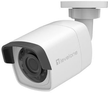 LevelOne FCS-5202 Gemini Fixed IP Camera, 4-MP, 802.3af PoE,Indoor/Outdoor, IR LED