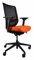 Trendoffice to-sync pro, ergonomischer Bürostuhl, mit Armlehnen, modernes Design, Homeoffice, umweltzertifiziert, by Dauphin (Schwarz/Orange, Netz-Rückenlehne)