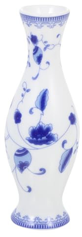Vase en céramique Bleu et Blanc Vase Chinois Vase Bleu et Blanc Décoration pour la Pendaison de crémaillère Décoration de Bureau Planteur hydroponique Vase en céramique de