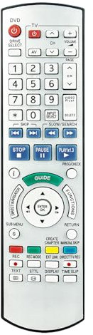 VINABTY New EUR7659YG0 Remote Control Replacement fit for PANASONIC TV DVD EUR7659YG0 DMR-EX75/EX85/EZ25 & EZ45/EX95 DMREX25 DMREX45V DMREX75 DMREX85 DMREZ2 Remote Controller