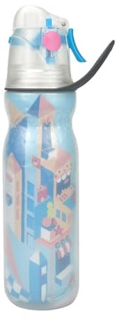 Kasituny Bouteille d'eau sans BPA pour exercices, 590 ml, vaporisateur de brume, isotherme, anti-fuite, portable, sport, hommes et femmes, grande capacité, gobelet de voyage, gym, entraînement