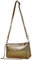 modamoda de - T237 - Umhängetasche Klein Small aus ital. Leder, Farbe:Altgold-Metallic