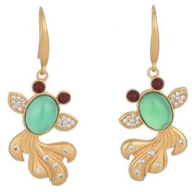 Hofstil Design Vintage Koi Ohrringe Roter Achat Tropfen Ohrringe Schmuck