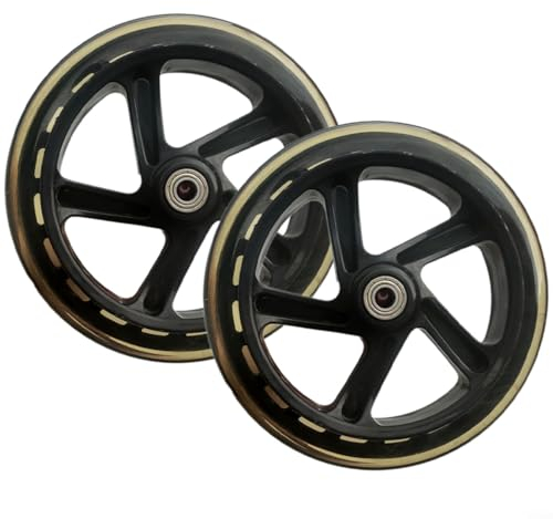 Ersatz-Räder, leise, PU-Räder für Roller, Rollschuhe, Trolleys, Einkaufswagen, Möbel, Rollstühle, universelle Elektro-Scooter-Räder (145 mm x 30 mm lichtdurchlässig), 2 Stück