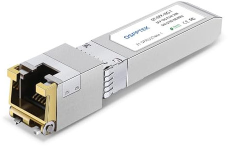 QSFPTEK 2Pack Newest 10GBASE-T SFP+ RJ45 Transceiver up to 30m, 10G SFP+ to RJ45 Copper Mini-GBIC Modul with RTL8261N Chip für Cisco SFP-10G-T-S, Ubiquiti UF-RJ45-10G, D-Link, Supermicro