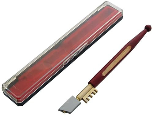 ATEK Glass Cutter Professional - Upgraded Diamond Tipped Glass Cutters Tool 3-10mm with Grip Carbide Tungsten Alloy Handle - Oil Lubricated Glass Cutting Tool for Mirror, Tiles (Red)