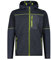 CMP - Giacca da uomo in pile Knit Tech con cappuccio fisso, Titanio-Nero, 48