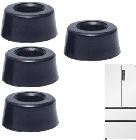 Lot de 4 pieds ronds en caoutchouc | Pieds en caoutchouc antidérapants pour meubles, vis non incluses, électronique et appareils ménagers